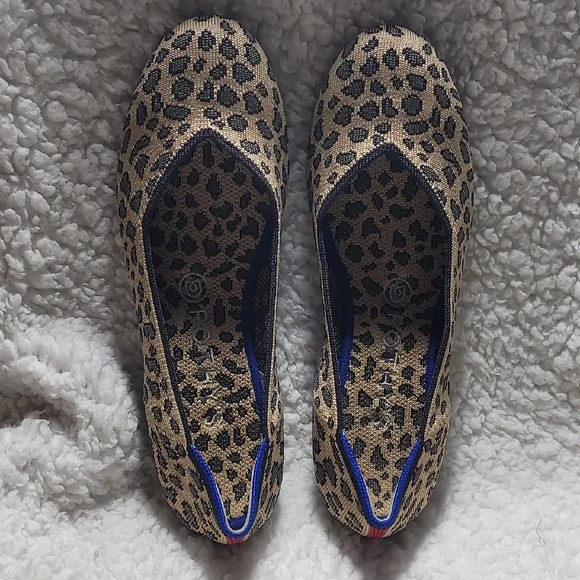 Rothy's Tan and Black Leopard Flats - Picture 3 of 5